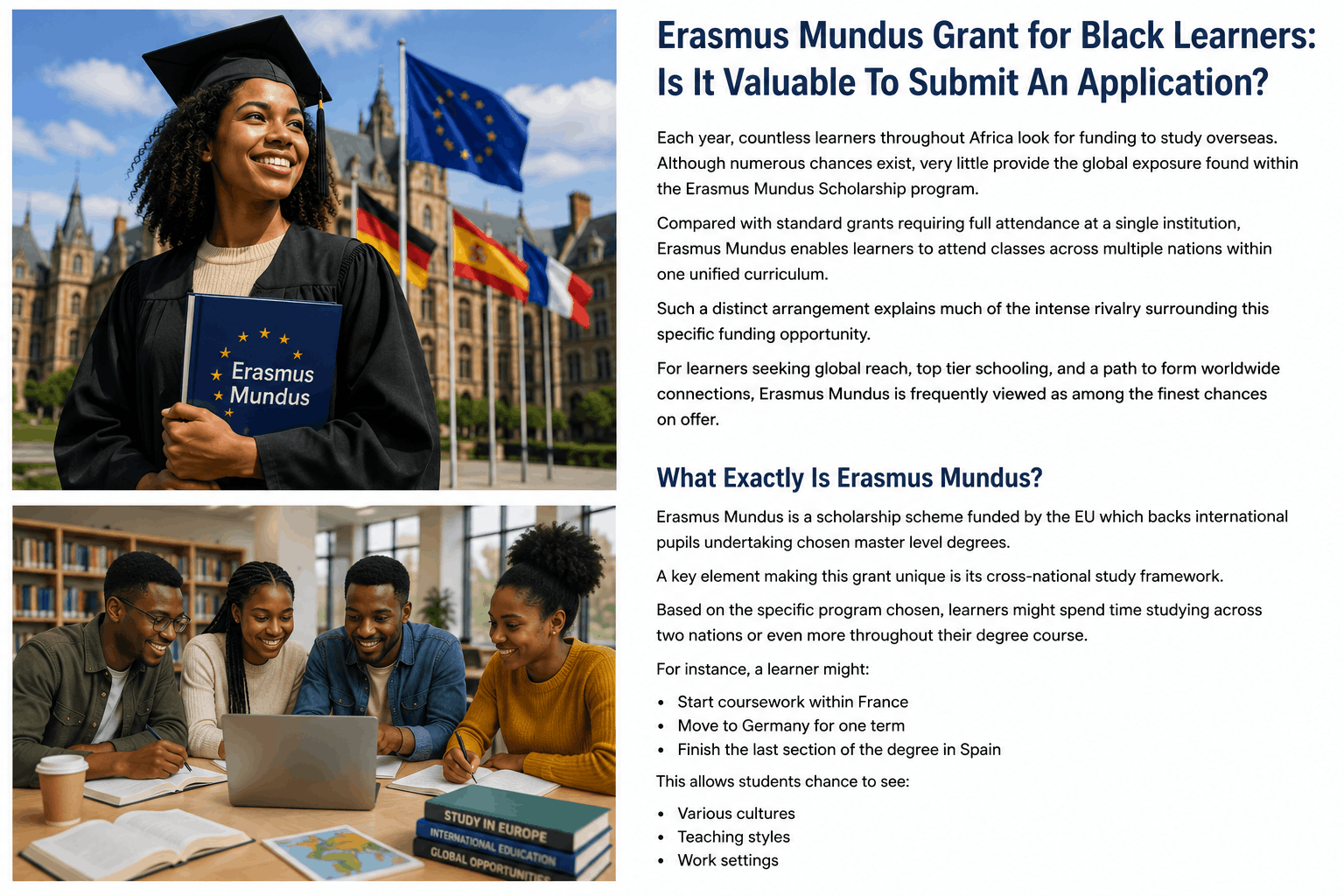 Erasmus Mundus  Grant for African Students