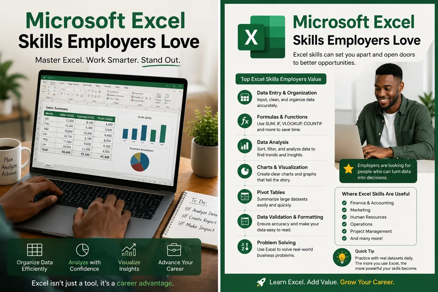 Excel skills for career growth