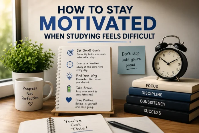Motivational study space setup